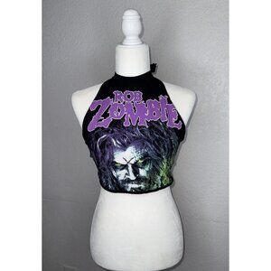 Rob Zombie Women's Custom T-Shirt Size Small-medium Crop Top High Neck P
